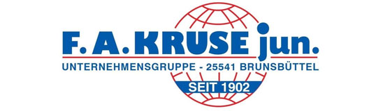 Logo von Friedrich A. Kruse jun. Internationale Spedition e. K. – oranger Schriftzug mit stilisierten Initialen ER, Logistikdienstleister für Handelsketten