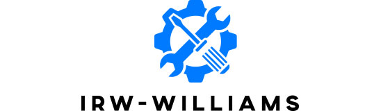 IRW-Williams Logo mit blauen Zahnrädern